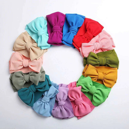 Chic Oversized Bow Turban Headband for Fashion-Forward Baby Girls