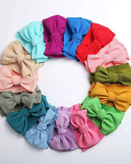 Chic Oversized Bow Turban Headband for Fashion-Forward Baby Girls