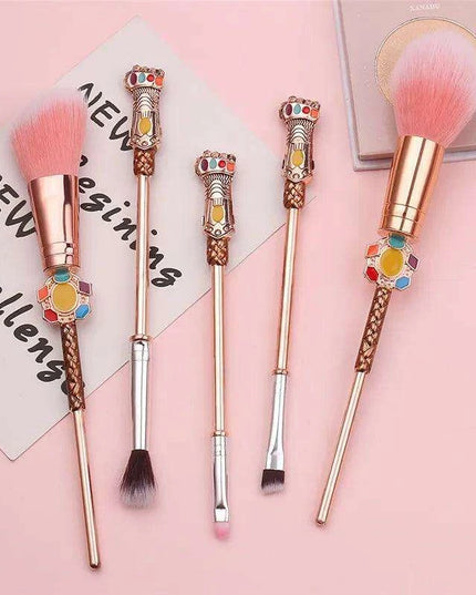 Infinity Gauntlet Beauty Brush Set - Marvel-Inspired Makeup Tools for Superhero Fans