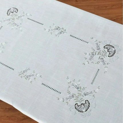 Tulip Elegance Embroidered Table Linens Collection