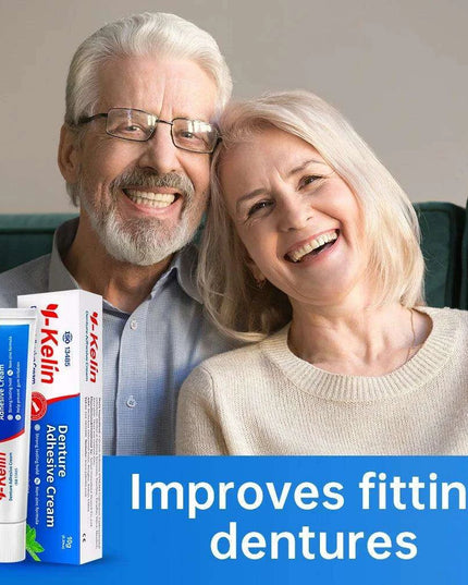 Y-Kelin Mint Flavored Denture Adhesive Cream - 120g (3 x 40g) - Reliable All-Day Secure Hold for Seniors