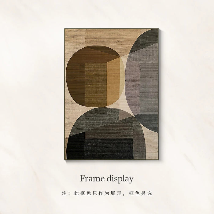 Elegant Brown Geometric Art Canvas - Modern Abstract Print for Stylish Home and Office Decor