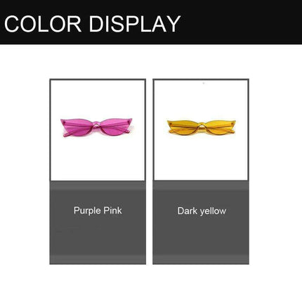 Vibrant Rimless Cat Eye Sunglasses for Fashion-Forward Summer Looks