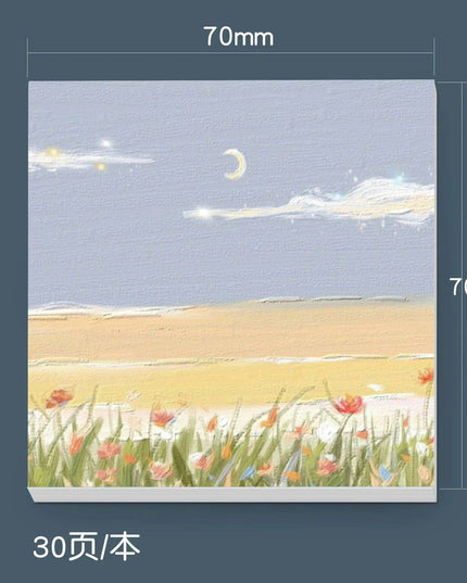 Serene Landscapes Sticky Note Pads for Effortless Organization