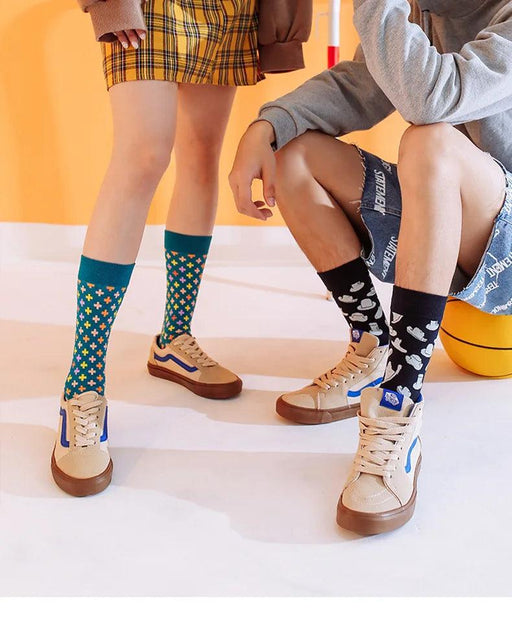 Skateboard Chaussette Homme Fashion Colorful tongue Female Socks European USA Hip Hop Street Crew Meias Funny Socks Size36 42 FreeDropship