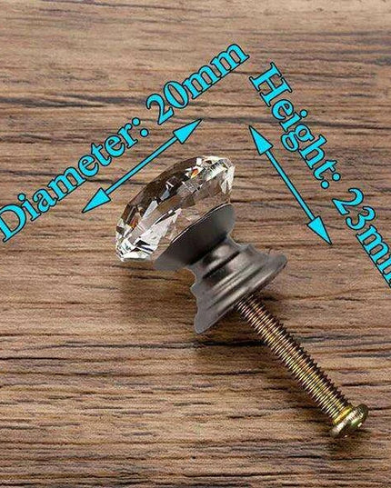 Glamorous Rainbow Crystal Glass Cabinet Knobs for Elegant Home Styling