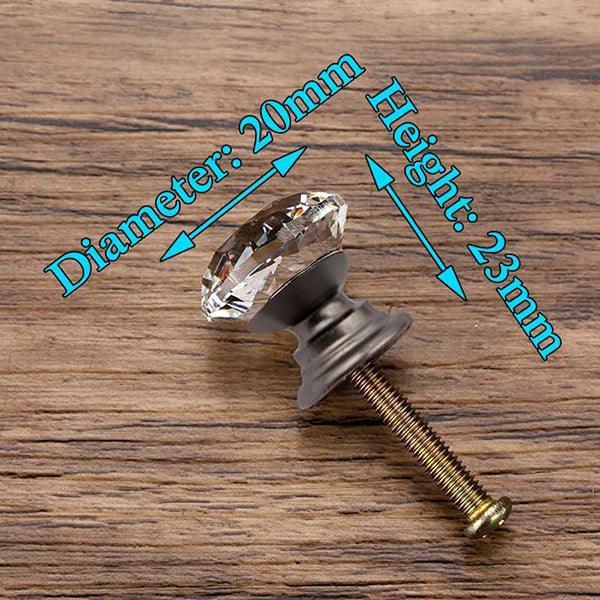 Glamorous Rainbow Crystal Glass Cabinet Knobs for Elegant Home Styling