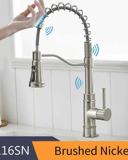 Smart Touch Sensor-Enabled Rotating Kitchen Faucet with Innovative Design