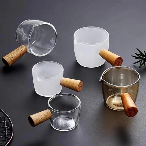 Elegant Japanese-Inspired Borosilicate Glass Serving Pan with Comfortable Handle - Stylish Mini Server for Milk and Sauces
