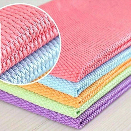 Premium Fish Scale Microfiber Cleaning Cloth Kit - Essential Kitchen Care Set
