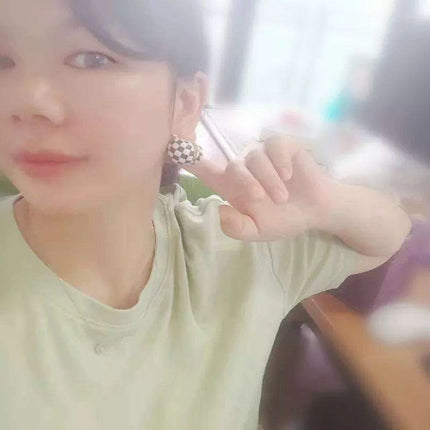 Elegant Monochrome Button Earrings - Korean Fashion-Inspired Jewelry