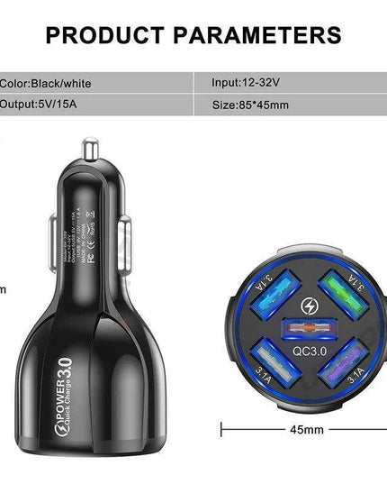Multi-Device Quick Charge USB Car Charger for iPhone 12 and All Smartphones - Your Ideal Travel Companion