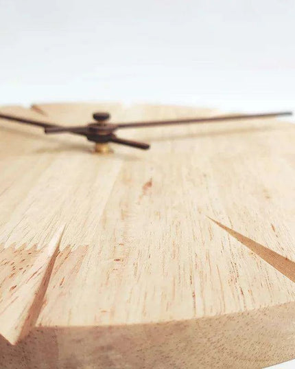 Stylish Contemporary Silent Wood Wall Clock