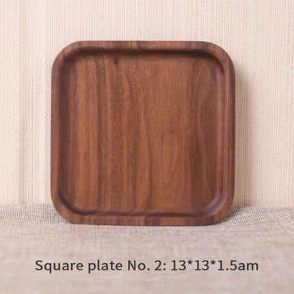 Luxury Black Walnut Serving Tray Collection - Exquisite Tableware for Upscale Dining