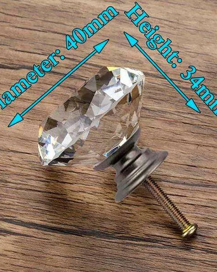 Glamorous Rainbow Crystal Glass Cabinet Knobs for Elegant Home Styling