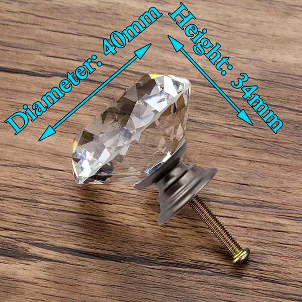 Glamorous Rainbow Crystal Glass Cabinet Knobs for Elegant Home Styling
