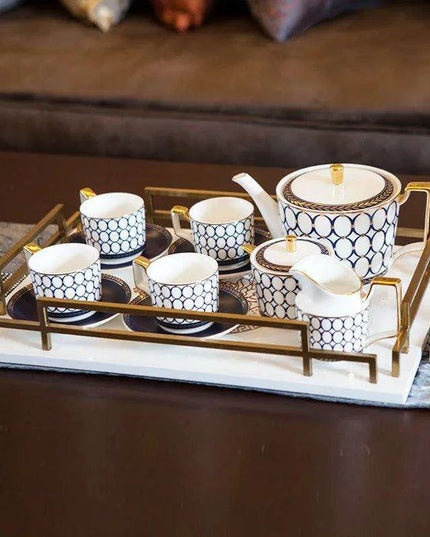 Sophisticated 11-Piece Ceramic Drinkware Collection for Tea and Coffee – Ideal for Celebrations and Special Occasions