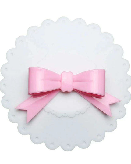 Charming Bowknot Silicone Cup Lid - Stylish and Secure Beverage Cover