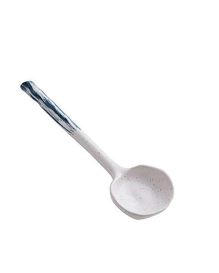 Sophisticated Long-Handled Japanese Ceramic Spoon for Soups, Ramen, and Rice - Essential Culinary Accessory