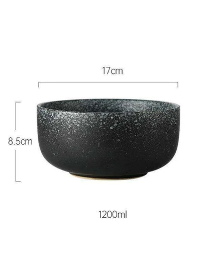 Chic Japanese Ceramic Noodle Bowl Set with Spoon and Chopsticks for Exquisite Dining Experience