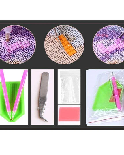 Chinese Dragon Blossom 5D Diamond Art DIY Craft Kit - Complete Embroidery Set with Bonus Square Drills for Stunning Home Decor