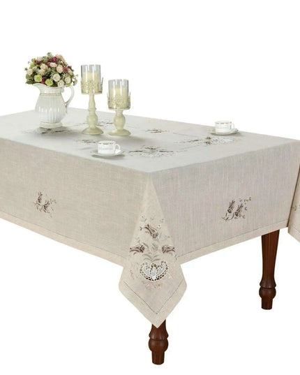 Tulip Elegance Embroidered Table Linens Collection
