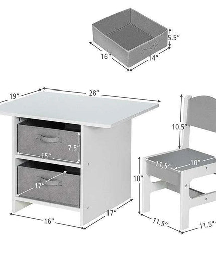 Creative Playtime Table and Chair Set for Kids - Interactive Furniture with Storage Solutions