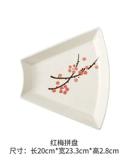 Artisan Hand-Painted Japanese Ceramic Dining Set with Elegant Platter and Bowl