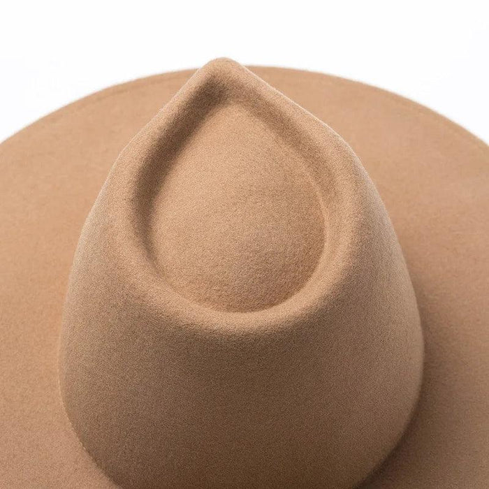 Chic Wide Brim Wool Felt Porkpie Fedora - Unisex Crushable Winter Hat for Formal Events, Parties, and Jazz Nights