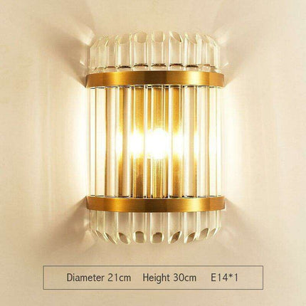 Elegant Crystal Wall Sconce - Modern Illumination for Home and Bath