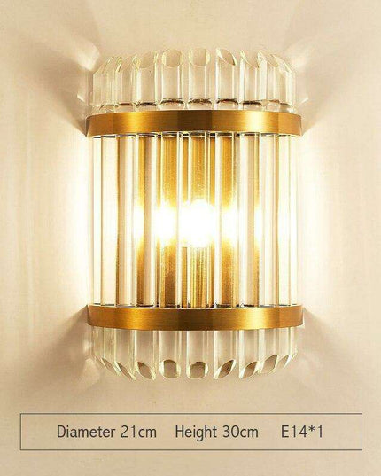 Elegant Crystal Wall Sconce - Modern Illumination for Home and Bath