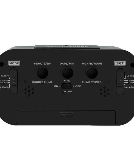 English Voice-Activated Alarm Clock with Temperature, Calendar, Snooze, and Backlight Features