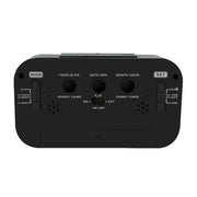 English Voice-Activated Alarm Clock with Temperature, Calendar, Snooze, and Backlight Features