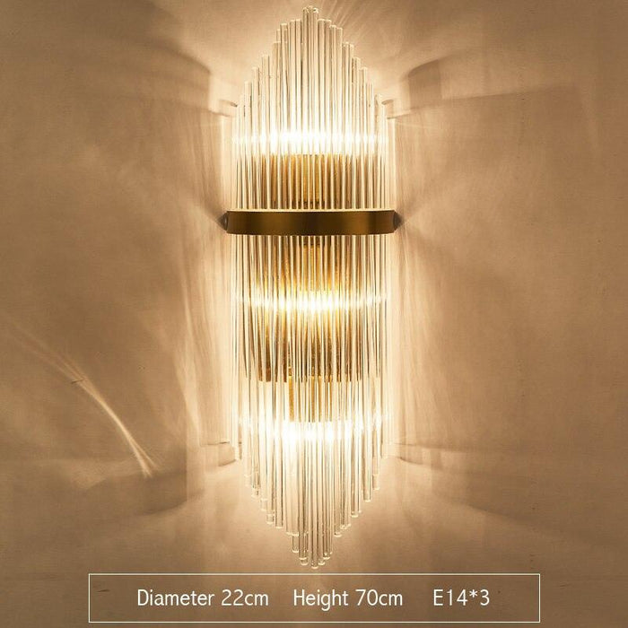 Elegant Crystal Wall Sconce - Stylish Lighting Fixture for Home and Bathroom