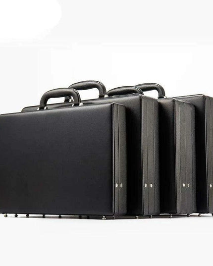 Luxury Leather Laptop Briefcase with Enhanced Security Features and Timeless Elegance