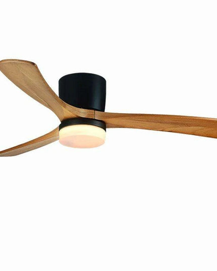 48-Inch Modern White Wood Ceiling Fan with Integrated LED Light and Remote Control