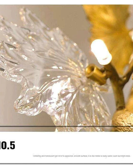 Luxurious Handcrafted Glass Chandelier with Copper Finish