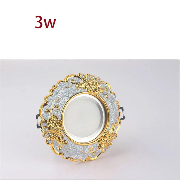 Luxurious Gold Resin Ceiling Fixture with Stylish Integrated Spotlights