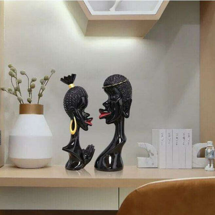 Chic Black Resin Love Sculptures for Elegant Home Decor