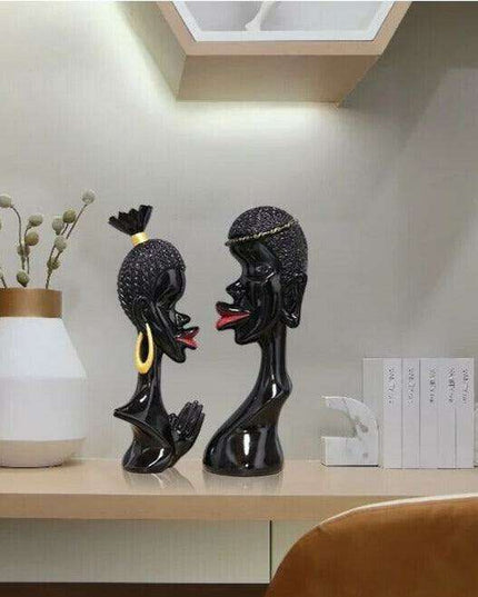 Chic Black Resin Love Sculptures for Elegant Home Decor