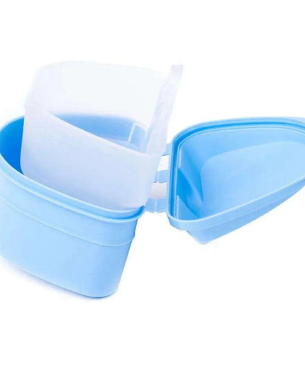 Y-Kelin Stylish Denture Care Kit with Complimentary Cleaning Tablets in Four Vibrant Colors