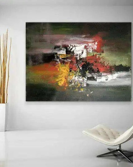 Oversized Acrylic and Oil Masterpiece for a Bold Gallery Wall Display