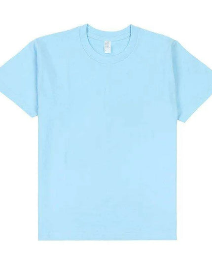 Haze Blue Casual Fit Lightweight Cotton Tee for Men and Couples