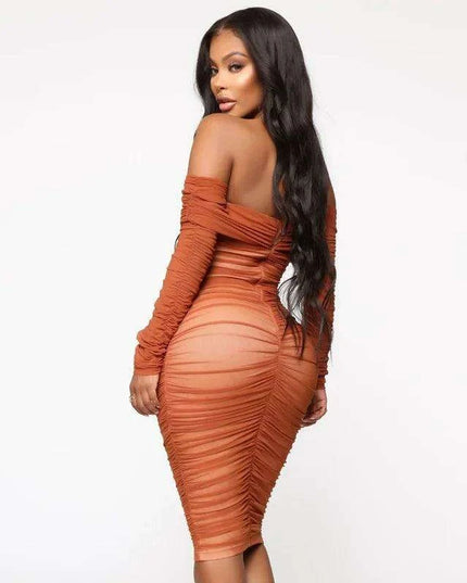 Glimmering Elegance Off-Shoulder Cocktail Dress