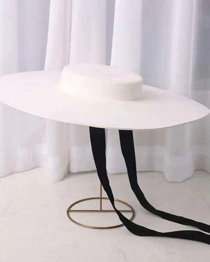 Wide Brim Wool Felt Fedora Hat for Men and Women