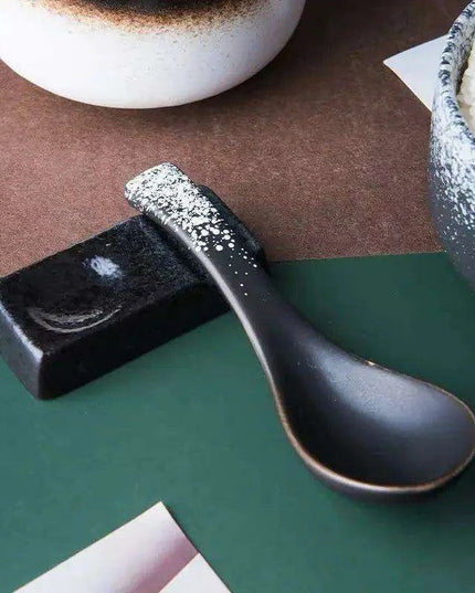 Sophisticated Japanese Ceramic Soup Spoon - Chic Tableware for Dining & Special Occasions - Safe and Non-toxic Design