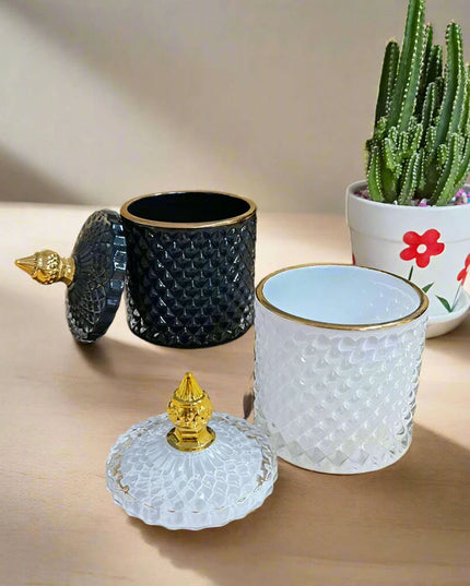 Chic Minimalist Glass Organizer Jar for Jewelry and Aromatherapy Essentials