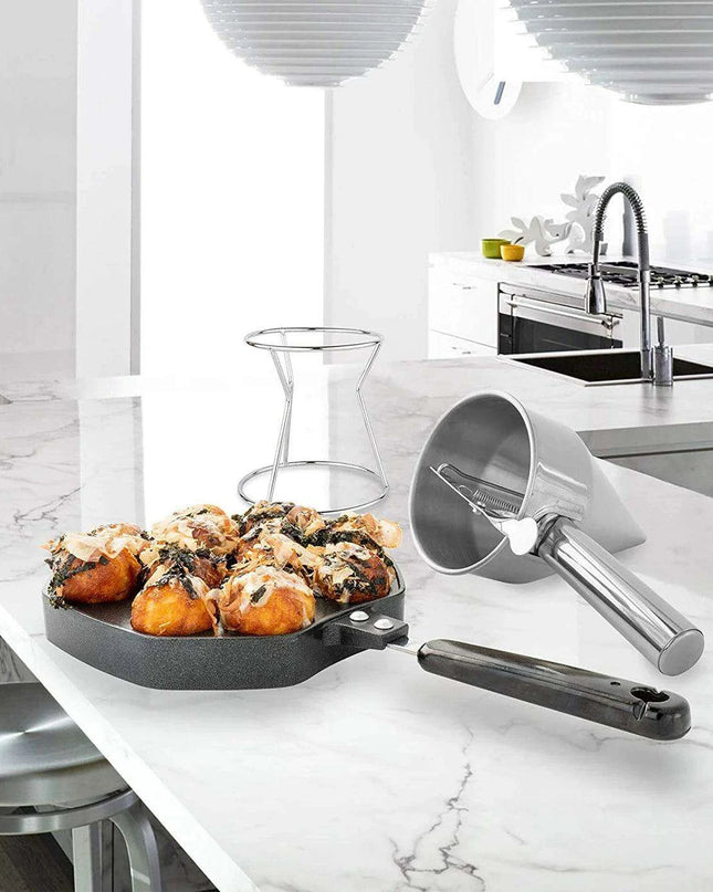 Ultimate Stainless Steel Batter Dispenser with Stand - The Perfect Kitchen Tool for Flawless Pancakes and More
