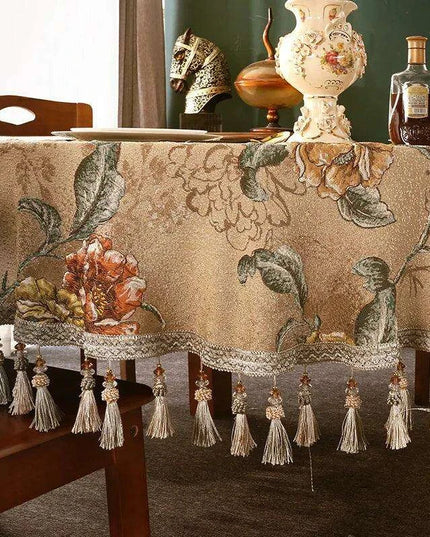 Elegant European Round Dining Table Cover for 1.8m to 2m Tables