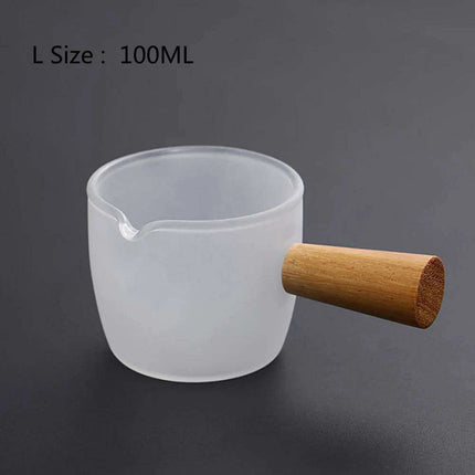 Elegant Japanese-Inspired Borosilicate Glass Serving Pan with Comfortable Handle - Stylish Mini Server for Milk and Sauces